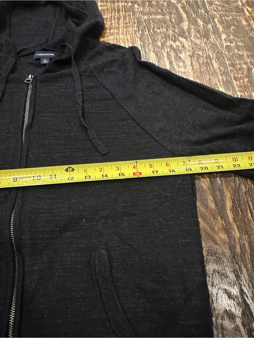 J. Crew Men’s Black Zip-Up Hooded Sweater